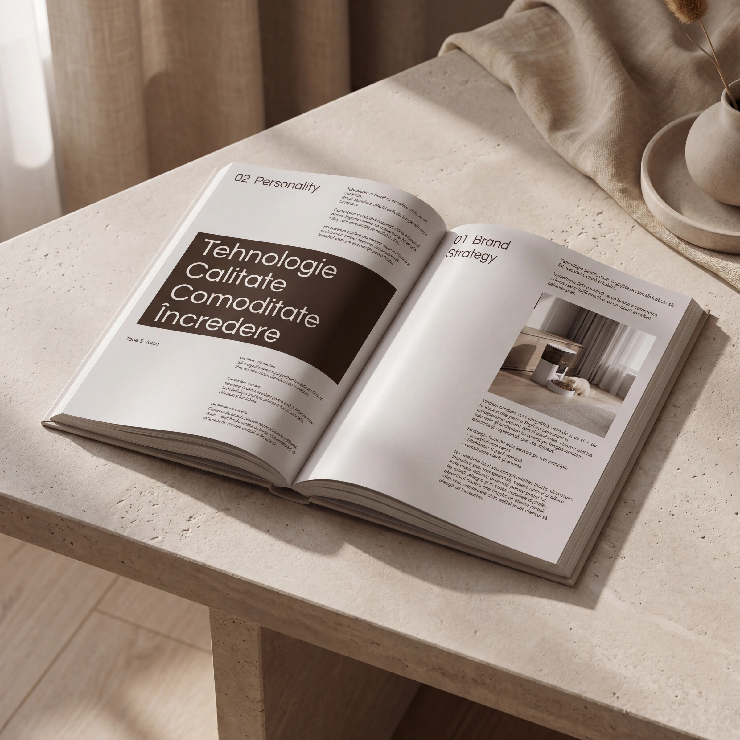 SeveShop — pagini brandbook deschise